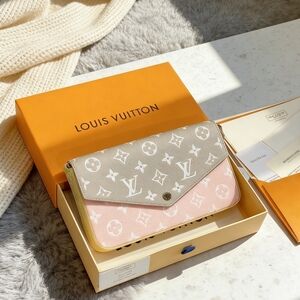 LV Pochette Félicie with Yellow Leather Trim